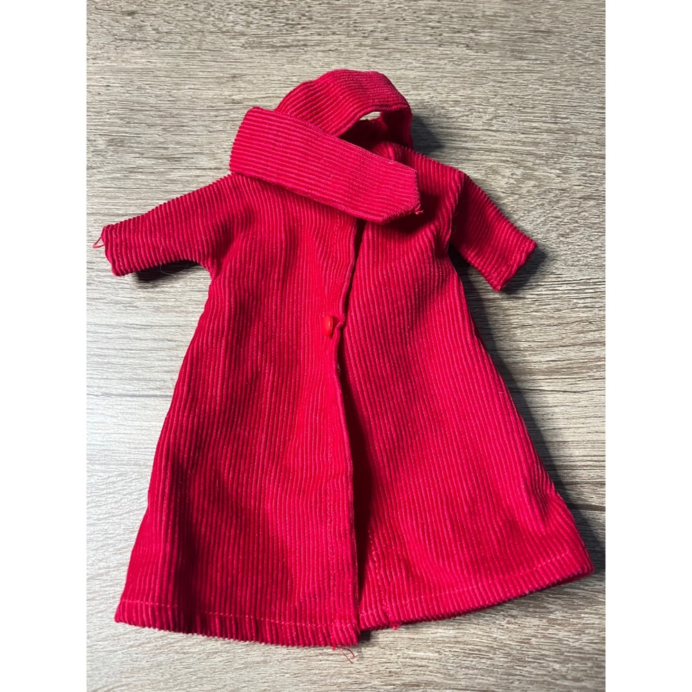 Doll Barbie Clone Clothes Red Corduroy‎ Coat Outfit Jacket For Fashion Dolls